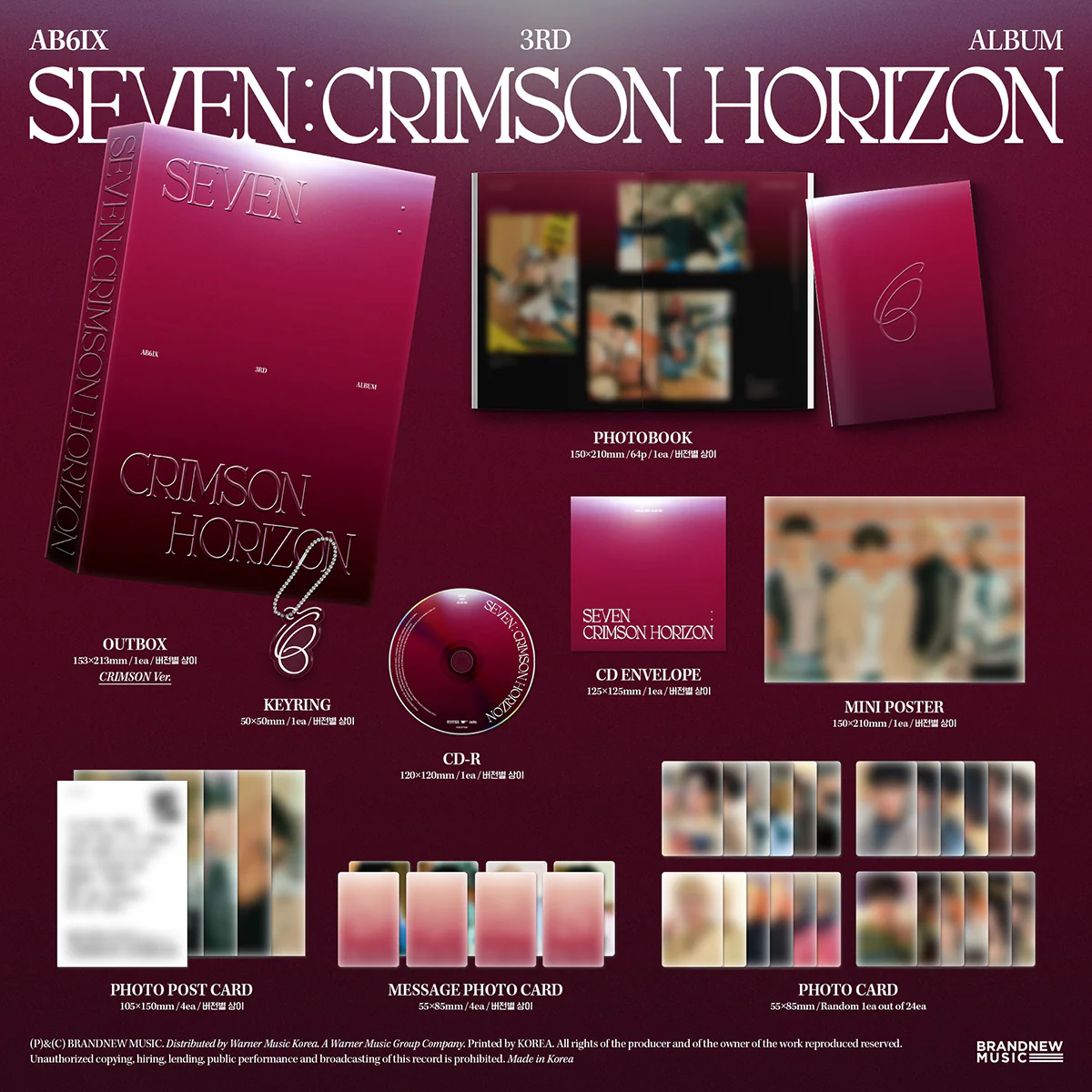 AB6IX - SEVEN : CRIMSON HORIZON - 3rd Album (Photobook Ver.) - Image 3